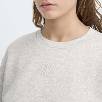 ICHI ( Dame ) - ICHI - IHCOZY LS | T-SHIRT LIGHT GREY MEL