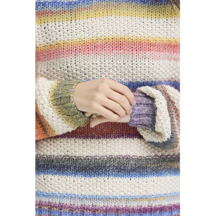 Pulz Jeans ( Dame )  - PULZ - PZDANA PULLOVER | STRIK MULTICOLOUR