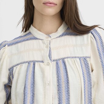 Pulz Jeans ( Dame )  - PULZ - PZADOLA SHIRT | SKJORTE 90000593 CREAM W