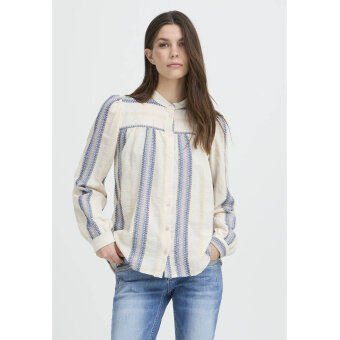 Pulz Jeans ( Dame )  - PULZ - PZADOLA SHIRT | SKJORTE 90000593 CREAM W