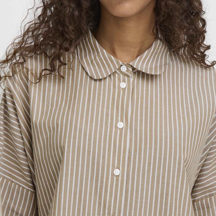 ICHI ( Dame ) - ICHI - IHGILEY SH | SKJORTE BIRCH/SEPIA TI