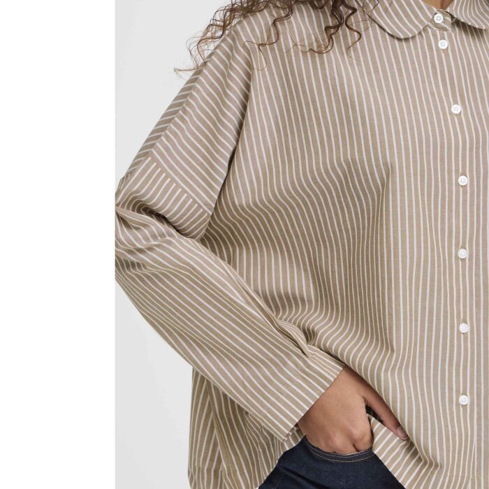 ICHI ( Dame ) - ICHI - IHGILEY SH | SKJORTE BIRCH/SEPIA TI