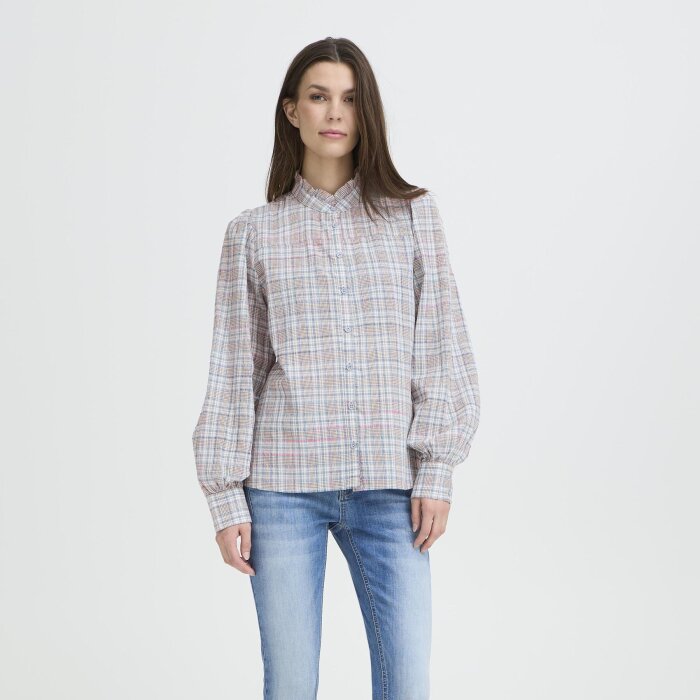 Pulz Jeans ( Dame )  - PULZ - PZAURORA SHIRT | SKJORTE DELLA ROBBIA BLUE