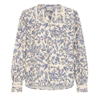 Pulz Jeans ( Dame )  - PULZ - PZABRINA BLOUSE | SKJORTE DELLA ROBBIA BLUE