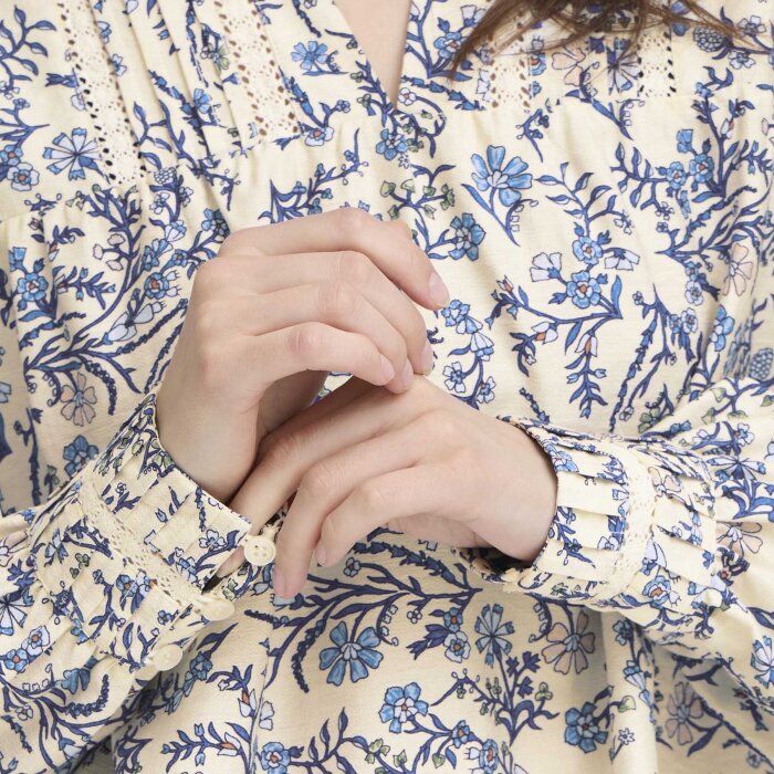 Pulz Jeans ( Dame )  - PULZ - PZABRINA BLOUSE | SKJORTE DELLA ROBBIA BLUE
