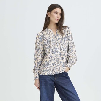 Pulz Jeans ( Dame )  - PULZ - PZABRINA BLOUSE | SKJORTE DELLA ROBBIA BLUE