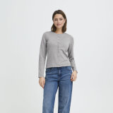 ICHI ( Dame ) - ICHI - IHLULS O-NECK CA | CARDIGAN LIGHT GREY MEL ICHI ( Dame ) - ICHI - IHLULS O-NECK CA | CARDIGAN LIGHT GREY MEL