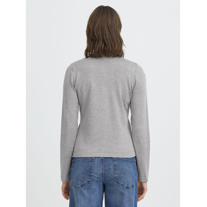 ICHI ( Dame ) - ICHI - IHLULS O-NECK CA | CARDIGAN LIGHT GREY MEL