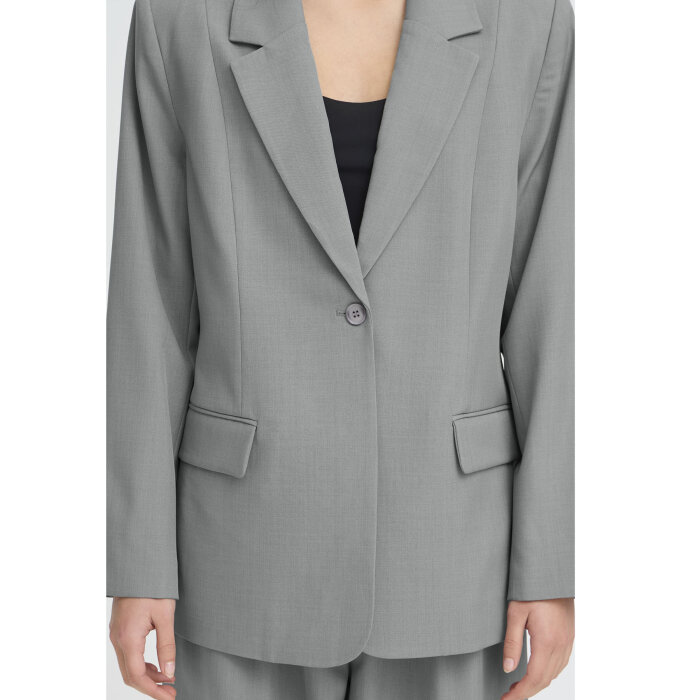 ICHI ( Dame ) - ICHI - IHFAVA LONG BL | BLAZER GREY MEL