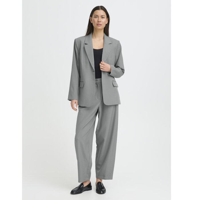 ICHI ( Dame ) - ICHI - IHFAVA LONG BL | BLAZER GREY MEL
