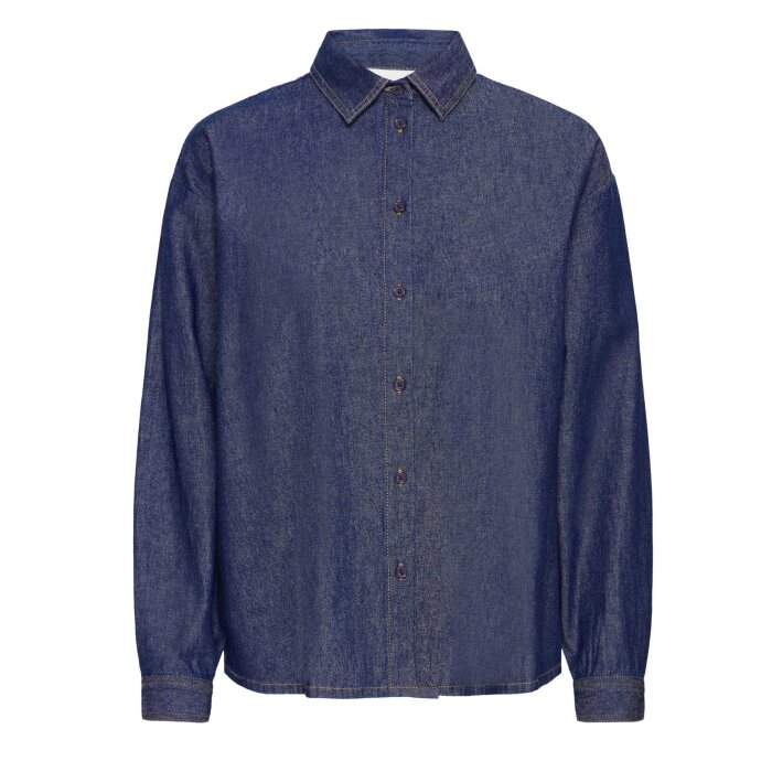 ICHI ( Dame ) - ICHI - IHARCHER SH4 | SKJORTE DENIM AUTHENTIC BLUE