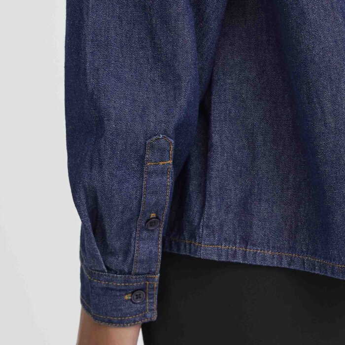 ICHI ( Dame ) - ICHI - IHARCHER SH4 | SKJORTE DENIM AUTHENTIC BLUE