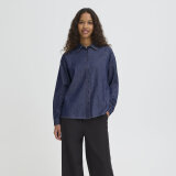 ICHI ( Dame ) - ICHI - IHARCHER SH4 | SKJORTE DENIM AUTHENTIC BLUE