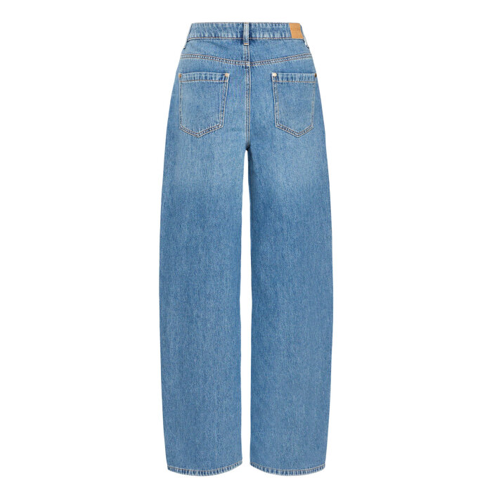 Pulz Jeans ( Dame )  - PULZ - PZAPRIL JEANS WIDE LEG | JEANS MEDIUM BLUE DENIM