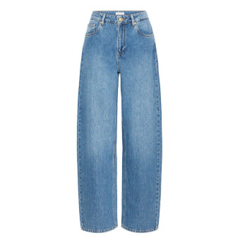 Pulz Jeans ( Dame )  - PULZ - PZAPRIL JEANS WIDE LEG | JEANS MEDIUM BLUE DENIM