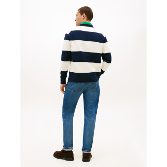 Tommy Hilfiger  - Tommy Hilfiger - Full Milano LS polo | Strik Dark Night Navy