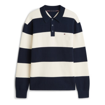 Tommy Hilfiger  - Tommy Hilfiger - Full Milano LS polo | Strik Dark Night Navy