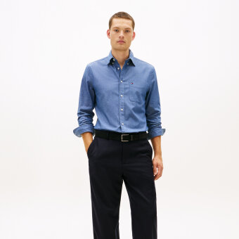 Tommy Hilfiger  - Tommy Hilfiger - Bedford RF shirt | Skjorte Aegean Sea 