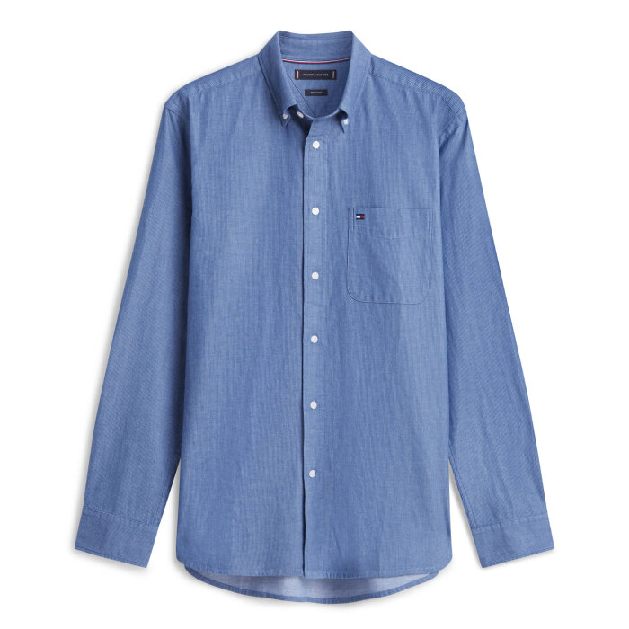 Tommy Hilfiger  - Tommy Hilfiger - Bedford RF shirt | Skjorte Aegean Sea 