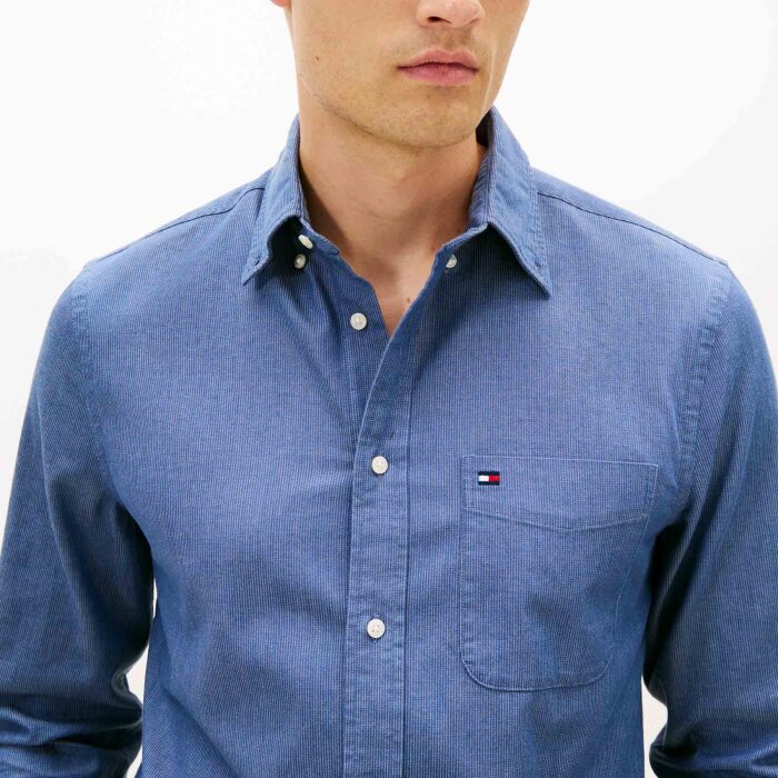 Tommy Hilfiger  - Tommy Hilfiger - Bedford RF shirt | Skjorte Aegean Sea 