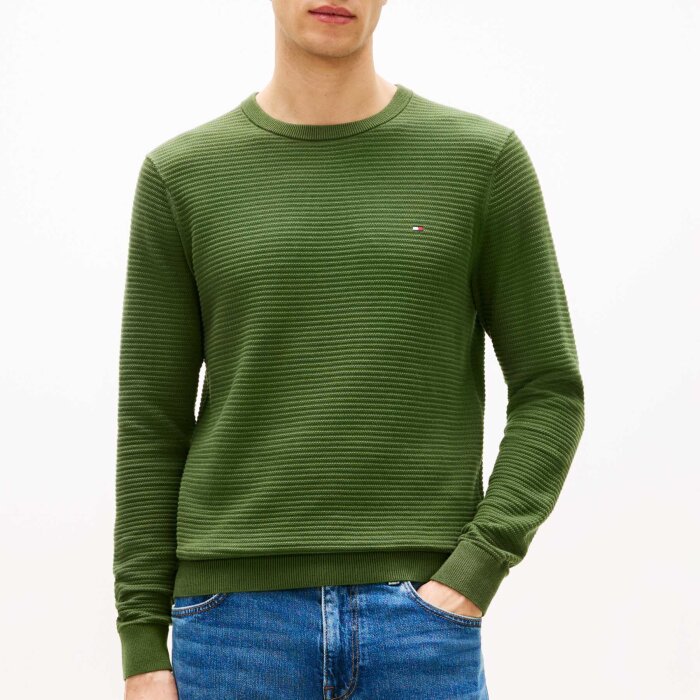 Tommy Hilfiger  - Tommy Hilfiger - Structure crew neck | Strik Mountain Pine