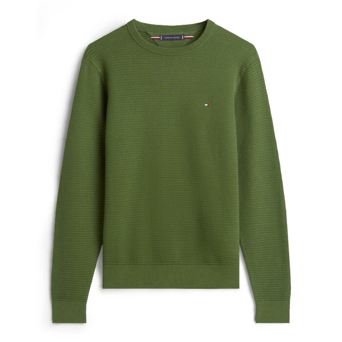 Tommy Hilfiger  - Tommy Hilfiger - Structure crew neck | Strik Mountain Pine