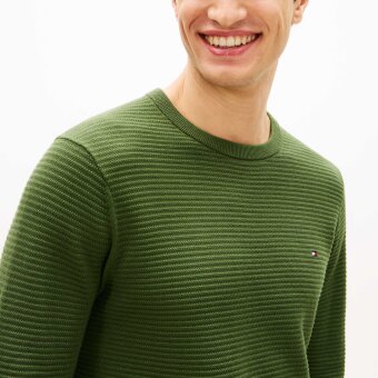 Tommy Hilfiger  - Tommy Hilfiger - Structure crew neck | Strik Mountain Pine