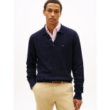 Tommy Hilfiger  - Tommy Hilfiger - Classic cotton cable polo | Strik Desert Sky