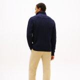 Tommy Hilfiger  - Tommy Hilfiger - Classic cotton cable polo | Strik Desert Sky