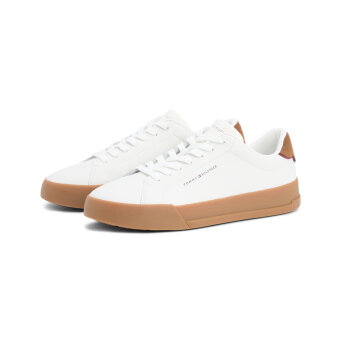 Tommy Hilfiger  - Tommy Hilfiger - TH court | Sneakers Ecru Regatta red