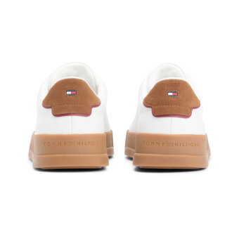 Tommy Hilfiger  - Tommy Hilfiger - TH court | Sneakers Ecru Regatta red