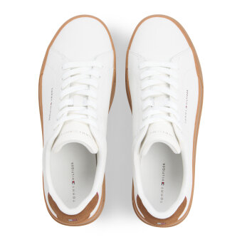 Tommy Hilfiger  - Tommy Hilfiger - TH court | Sneakers Ecru Regatta red