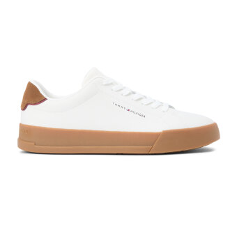 Tommy Hilfiger  - Tommy Hilfiger - TH court | Sneakers Ecru Regatta red