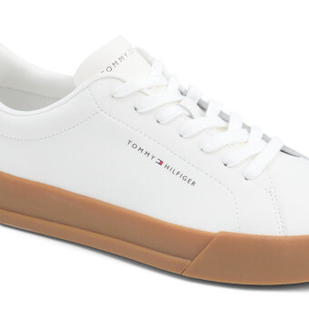 Tommy Hilfiger  - Tommy Hilfiger - TH court | Sneakers Ecru Regatta red