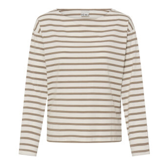 ICHI ( Dame ) - ICHI - IHMIRA BOATNECK LS2 | T-SHIRT SEPIA TINT