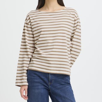 ICHI ( Dame ) - ICHI - IHMIRA BOATNECK LS2 | T-SHIRT SEPIA TINT 900003456