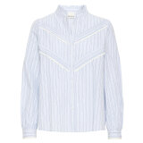 ICHI ( Dame ) - ICHI - IHLITU SH | SKJORTE CREAM W. BLUE STRIPES ICHI ( Dame ) - ICHI - IHLITU SH | SKJORTE CREAM W. BLUE STRIPES