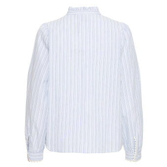 ICHI ( Dame ) - ICHI - IHLITU SH | SKJORTE CREAM W. BLUE STRIPES