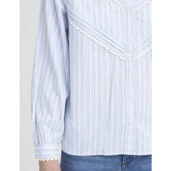 ICHI ( Dame ) - ICHI - IHLITU SH | SKJORTE CREAM W. BLUE STRIPES