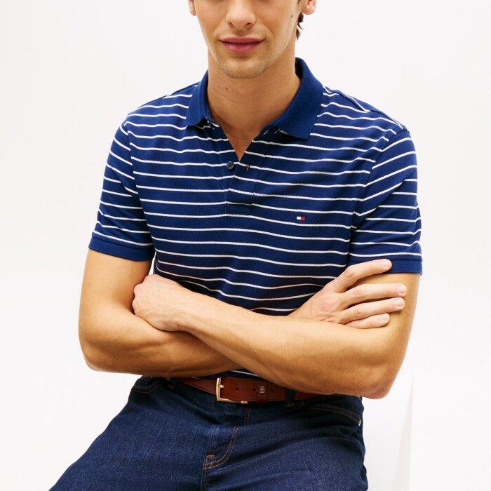 Tommy Hilfiger  - Tommy Hilfiger - TH 1985 regular | Polo T-shirt Carbon Navy