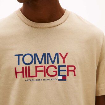 Tommy Hilfiger  - Tommy Hilfiger - TH Brand love big text tee | T-shirt Sandalwood 