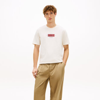 Tommy Hilfiger  - Tommy Hilfiger - TH Heritage label tee | T-shirt Ivory Petal