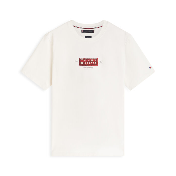 Tommy Hilfiger  - Tommy Hilfiger - TH Heritage label tee | T-shirt Ivory Petal