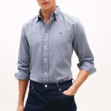 Tommy Hilfiger  - Tommy Hilfiger - TH Flex dobby shirt | Skjorte Carbon Navy