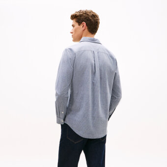 Tommy Hilfiger  - Tommy Hilfiger - TH Flex dobby shirt | Skjorte Carbon Navy