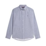 Tommy Hilfiger  - Tommy Hilfiger - TH Flex dobby shirt | Skjorte Carbon Navy