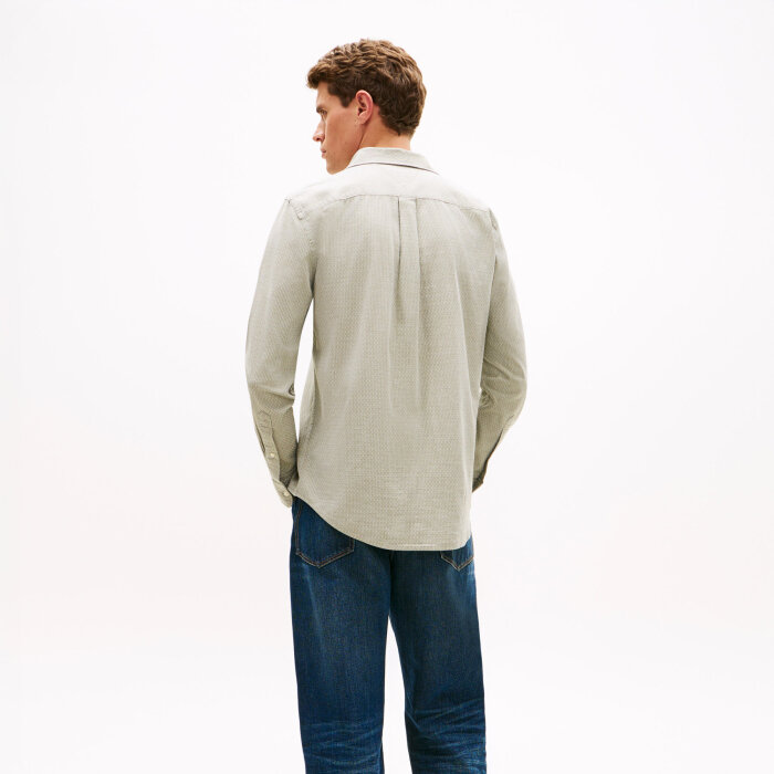 Tommy Hilfiger  - Tommy Hilfiger - TH Flex dobby shirt | Skjorte  Dark Artischoke