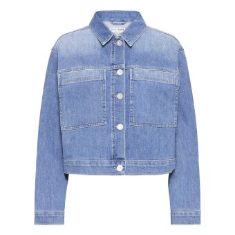 Pulz Jeans ( Dame )  - PULZ - PZANNI JACKET | JAKKE 200005 MEDIUM BLUE DENIM