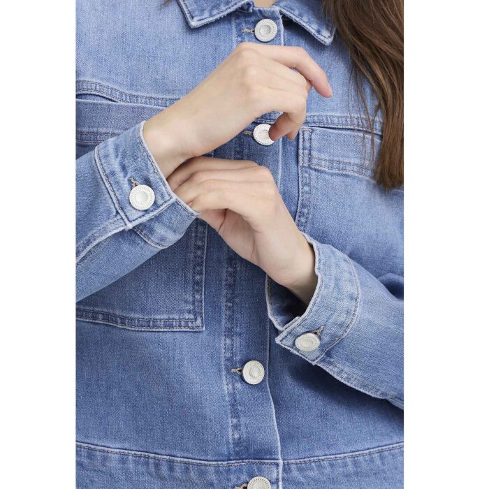 Pulz Jeans ( Dame )  - PULZ - PZANNI JACKET | JAKKE MEDIUM BLUE DENIM