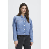 Pulz Jeans ( Dame )  - PULZ - PZANNI JACKET | JAKKE MEDIUM BLUE DENIM